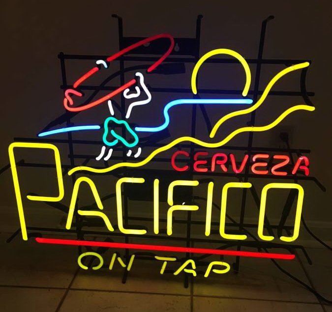 Pacifico Surf Mexican Cerveza On Tap Neon Sign